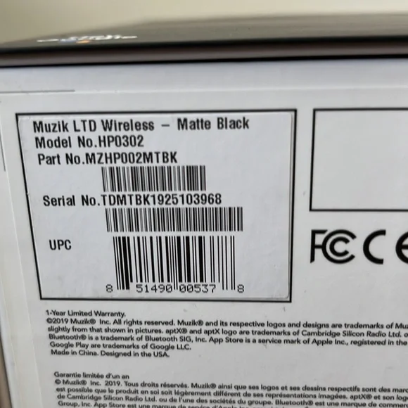 LTD WIRELESS ON-EAR HEADPHONE BY MUZIK - Picture 3 of 12